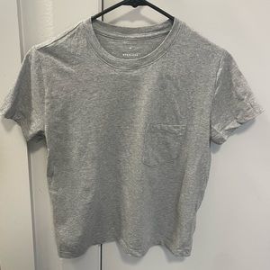 Everlane - Organic Cotton Box Cut Tee - Heather Grey